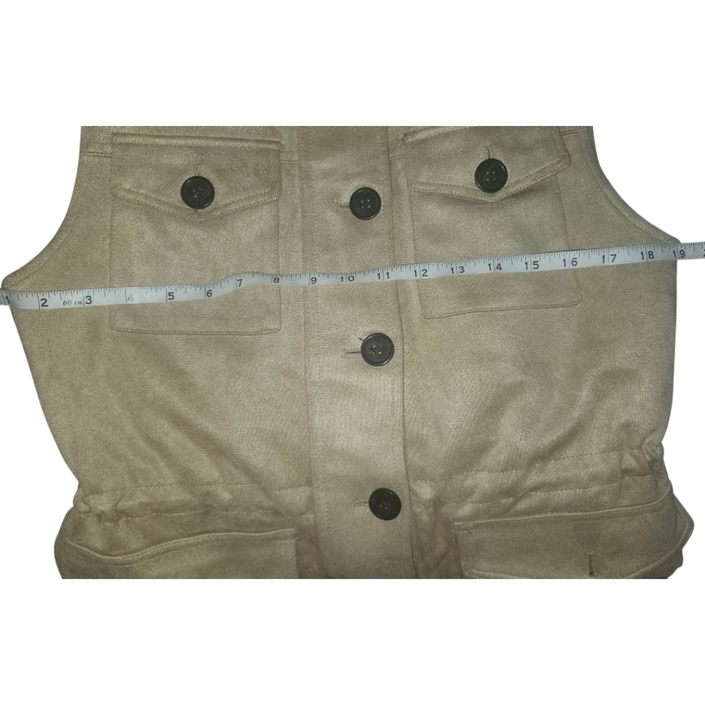 Tan color faux suede soft vest - Picture 12 of 12